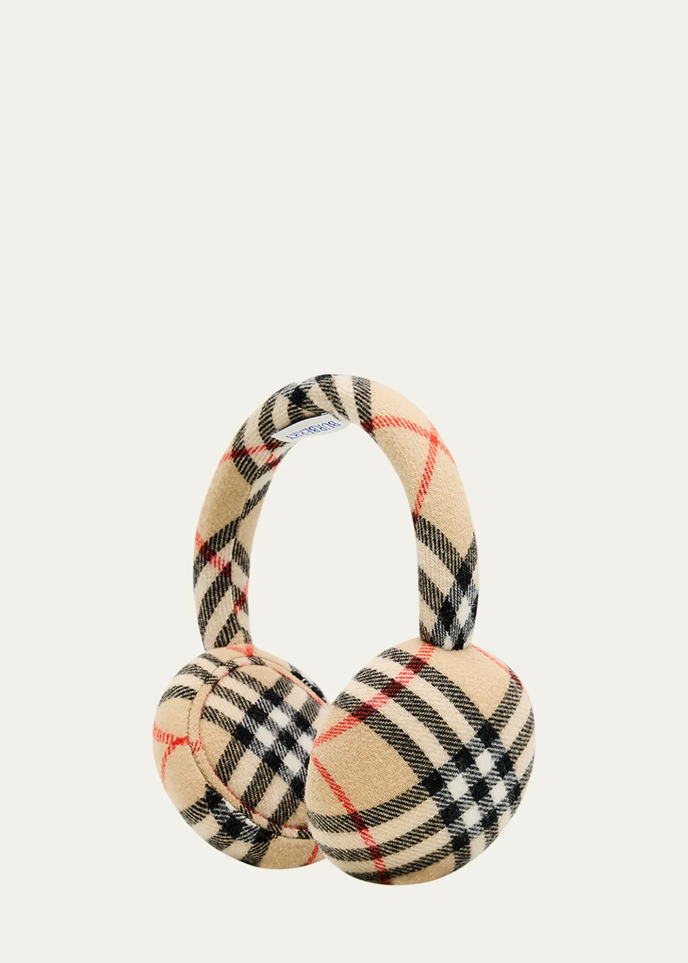 BurberryWool Cashmere Check Earmuffs