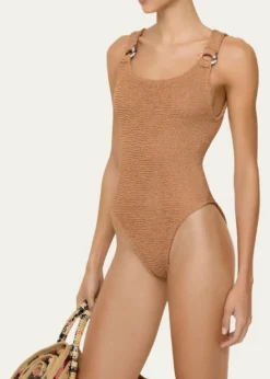 Burberryx Hunza G Domino One-Piece Swimsuit