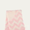 Butterscotch BlankeesPersonalized Ribbed Chevron-Knit Baby Blanket, Light Pink