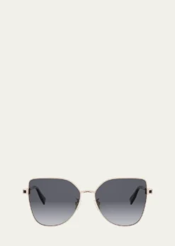 BVLGARIB.zero1 Metal Square Sunglasses