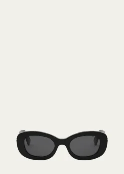 BVLGARIB.ZERO1 Oval Acetate and Nylon Sunglasses