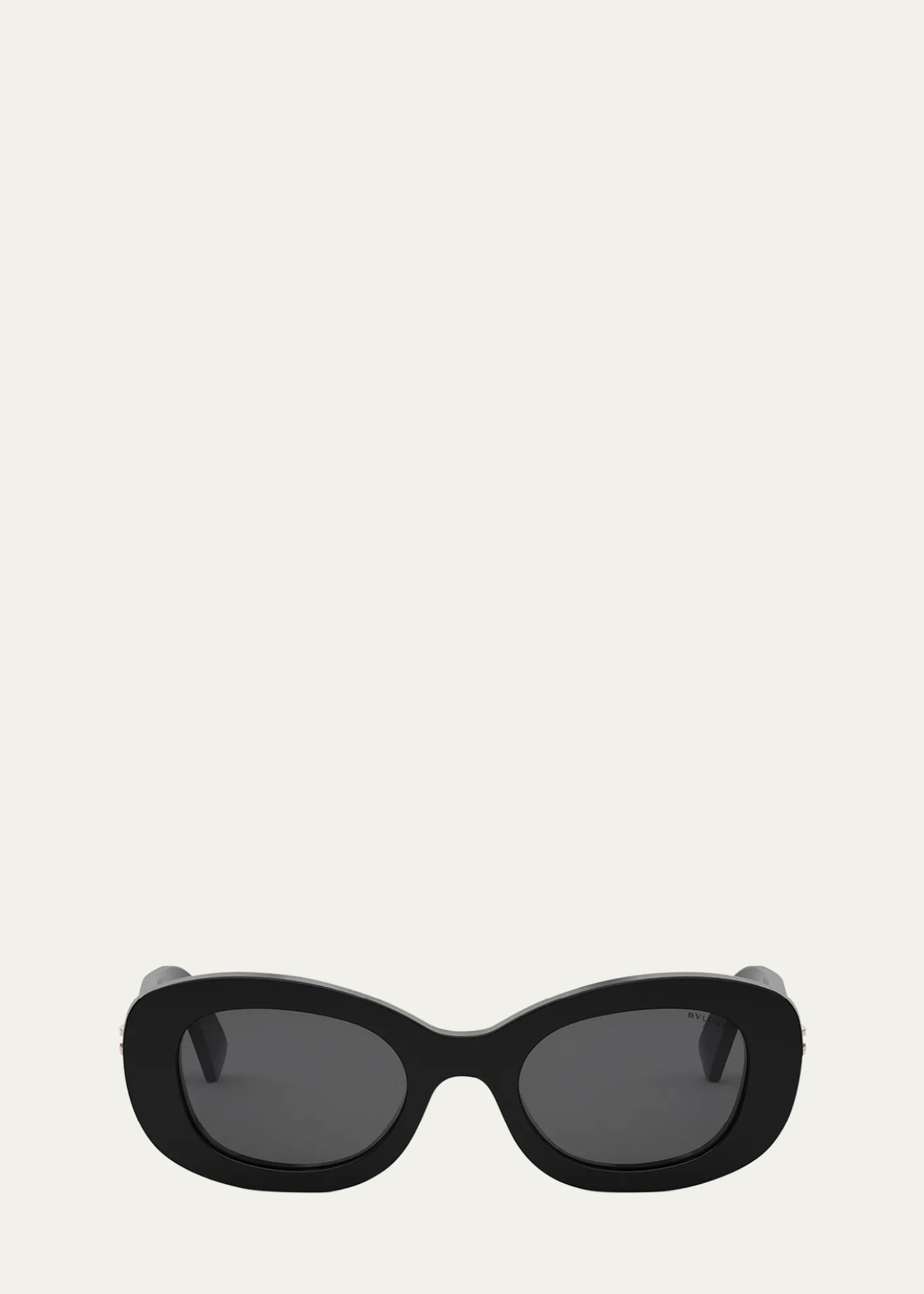 BVLGARIB.ZERO1 Oval Acetate and Nylon Sunglasses