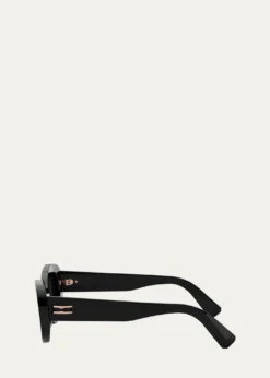 BVLGARIB.ZERO1 Oval Acetate and Nylon Sunglasses