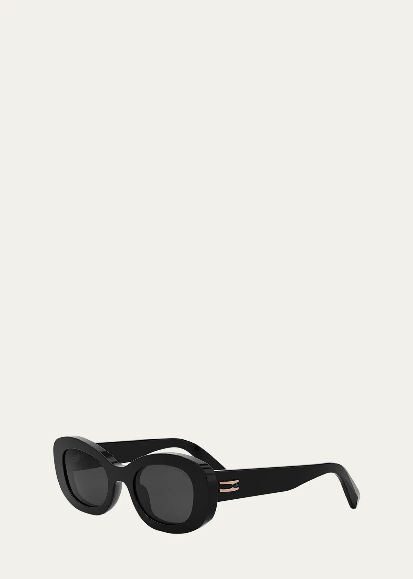 BVLGARIB.ZERO1 Oval Acetate and Nylon Sunglasses