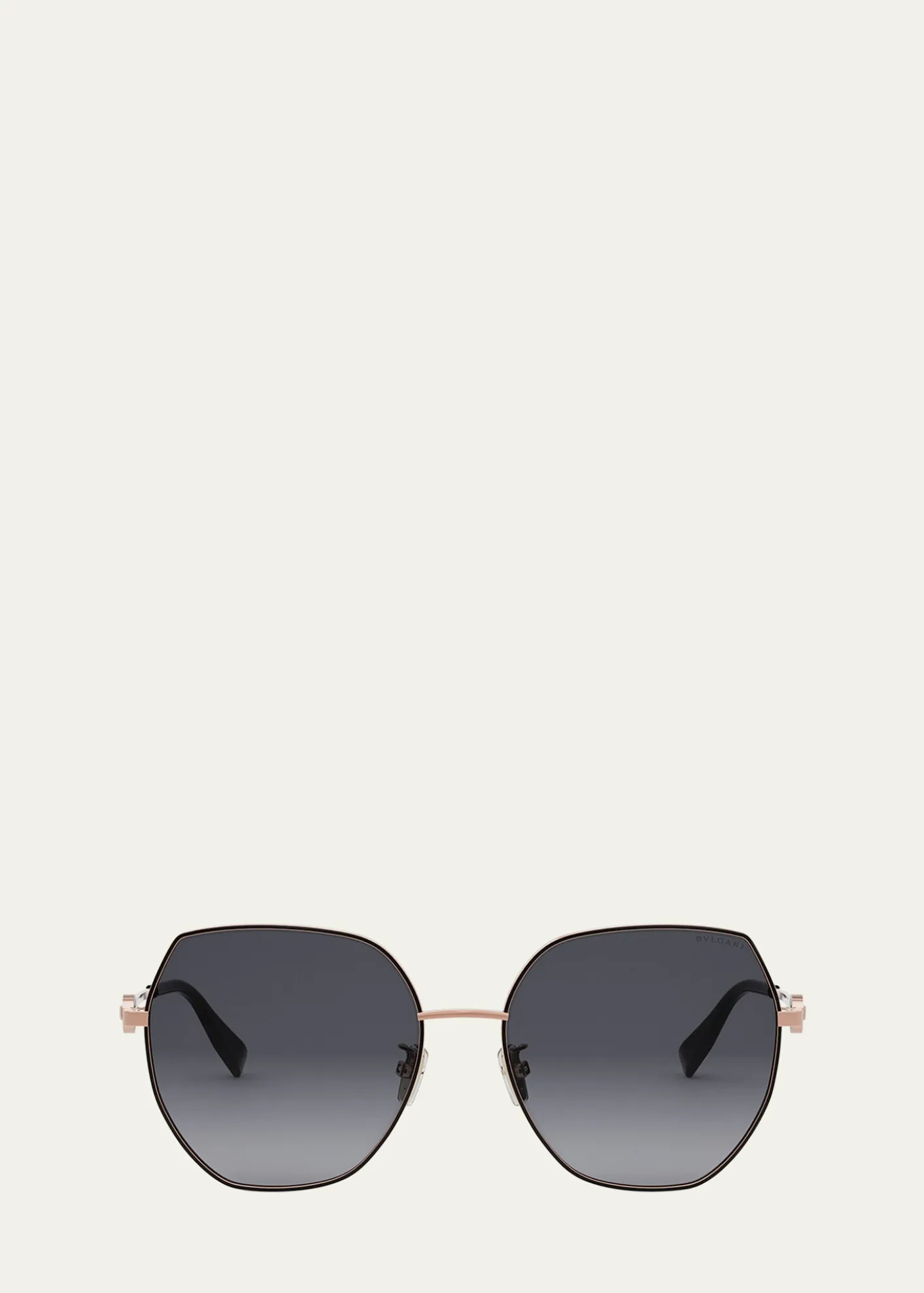 BVLGARIRound Metal & Nylon Sunglasses