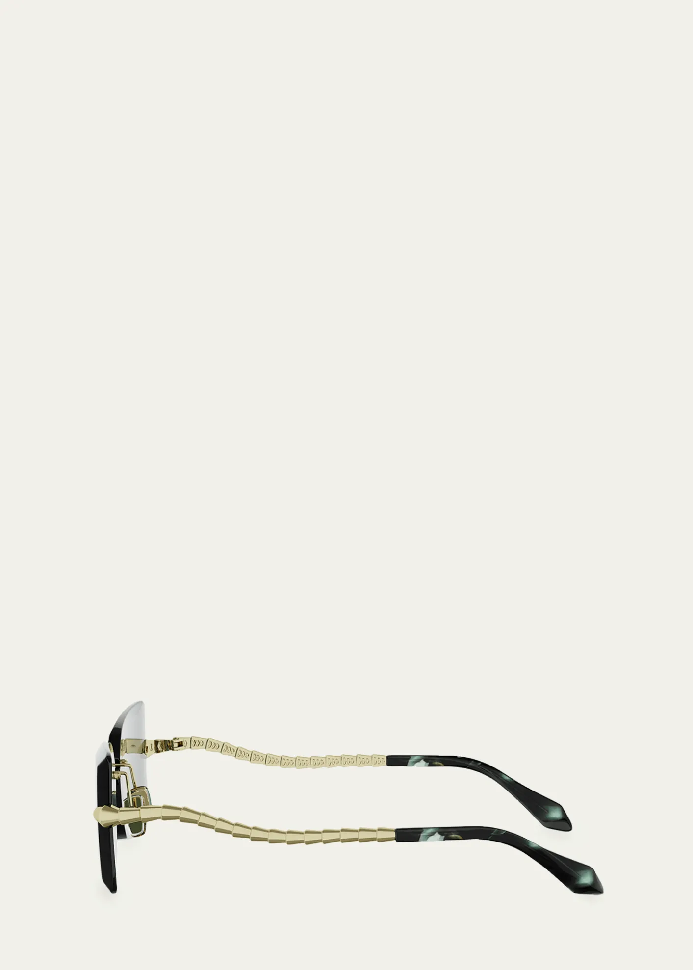 BVLGARISerpenti 51mm Metal Rectangular Sunglasses
