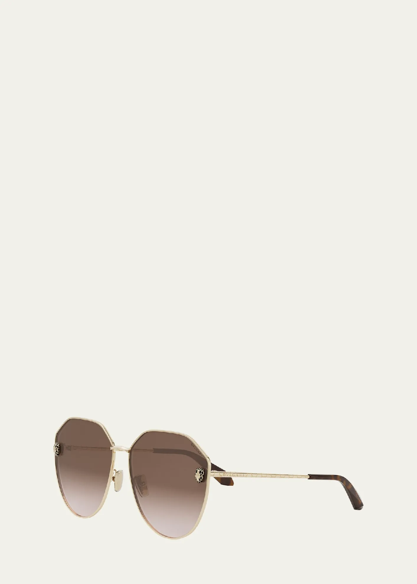 BVLGARISerpenti Round Metal Sunglasses