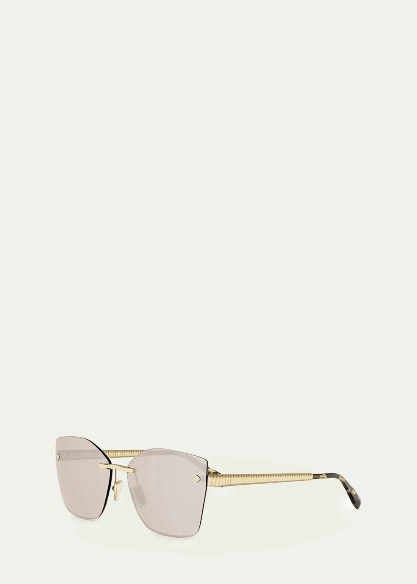 BVLGARITubogas 59mm Metal Square Sunglasses