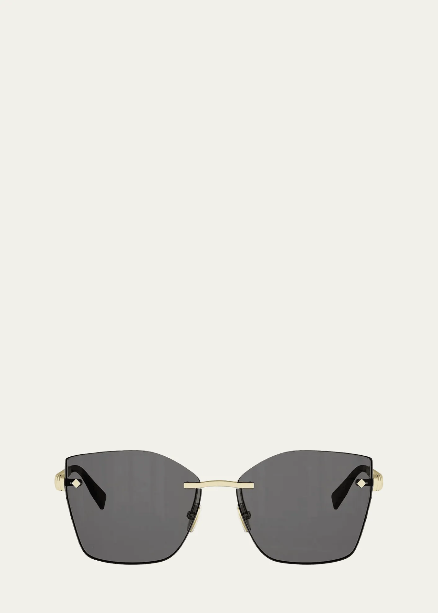 BVLGARITubogas Rimless Metal Square Sunglasses