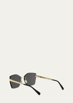 BVLGARITubogas Rimless Metal Square Sunglasses