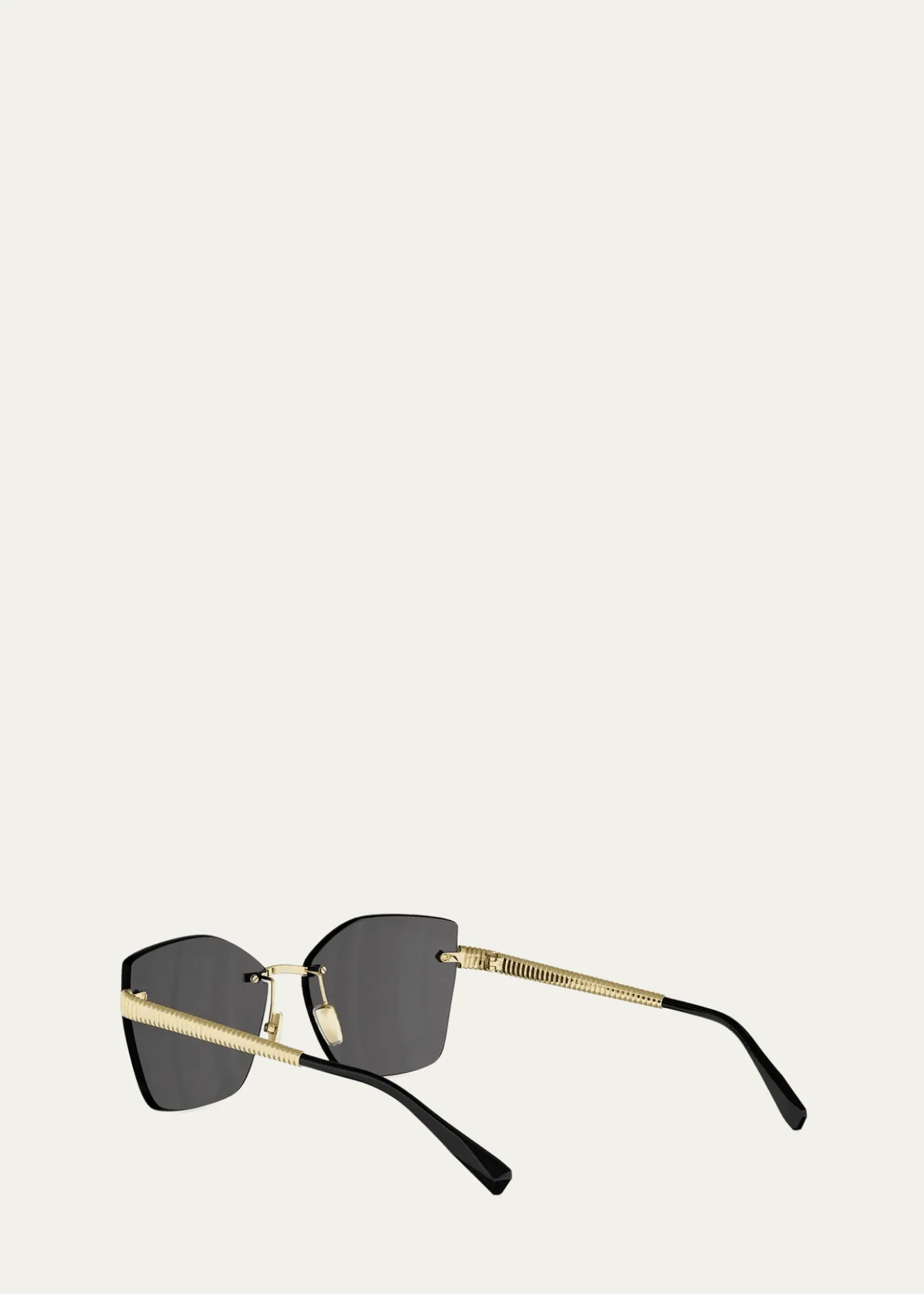 BVLGARITubogas Rimless Metal Square Sunglasses