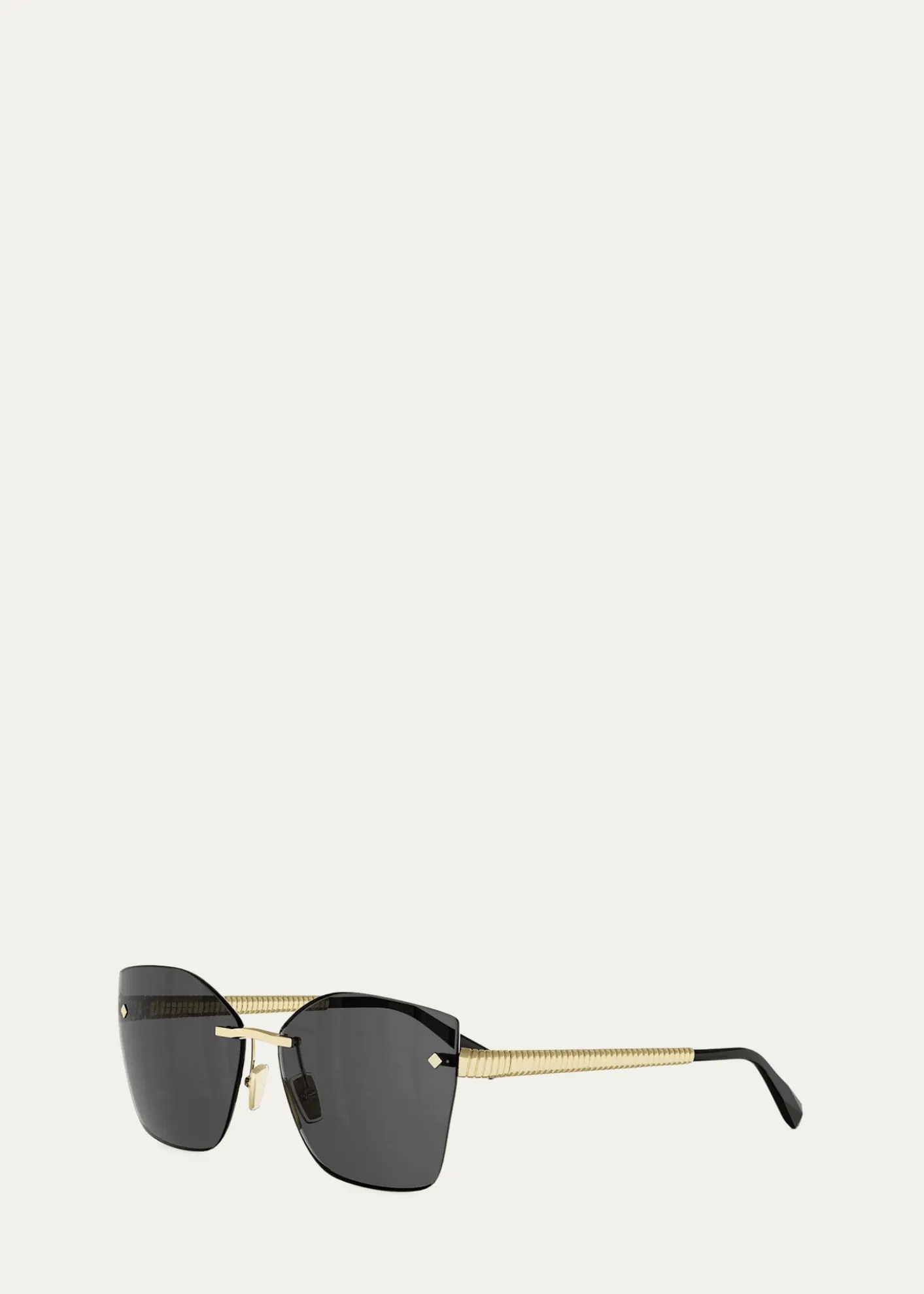 BVLGARITubogas Rimless Metal Square Sunglasses