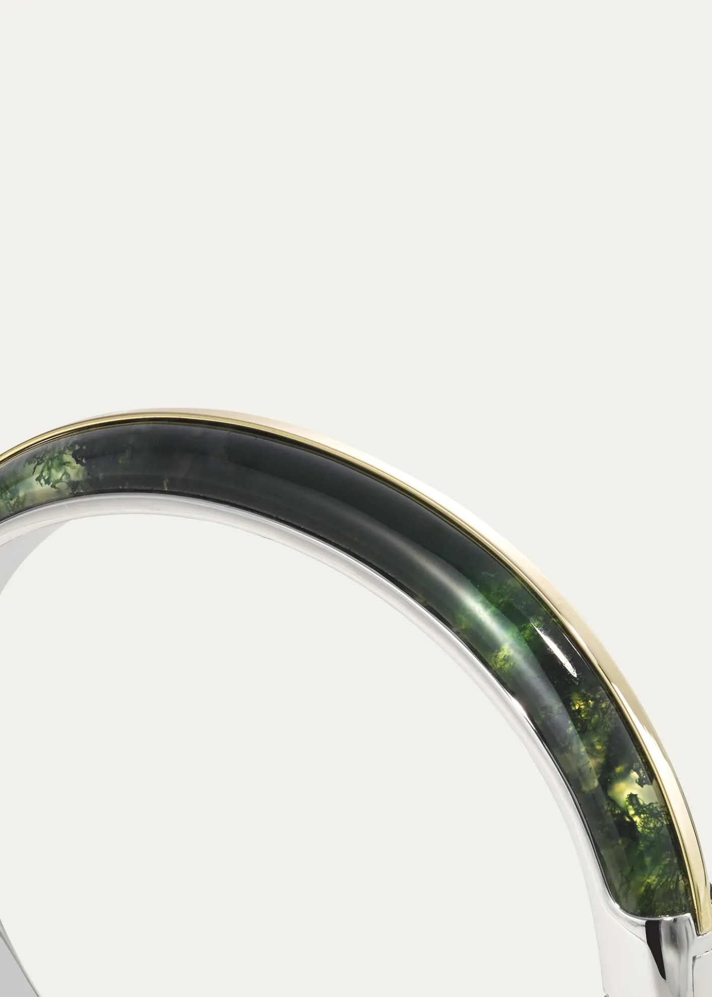 By PariahEssential Stacking Cuff Bracelet, Moss Agate