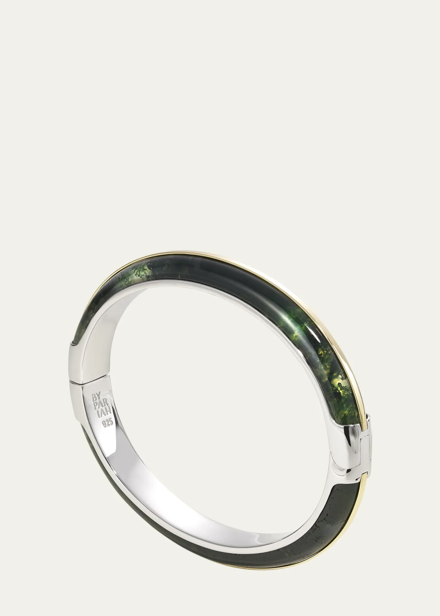 By PariahEssential Stacking Cuff Bracelet, Moss Agate