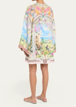 CamillaNavas Nouveau Deep V-Neck Short Kaftan