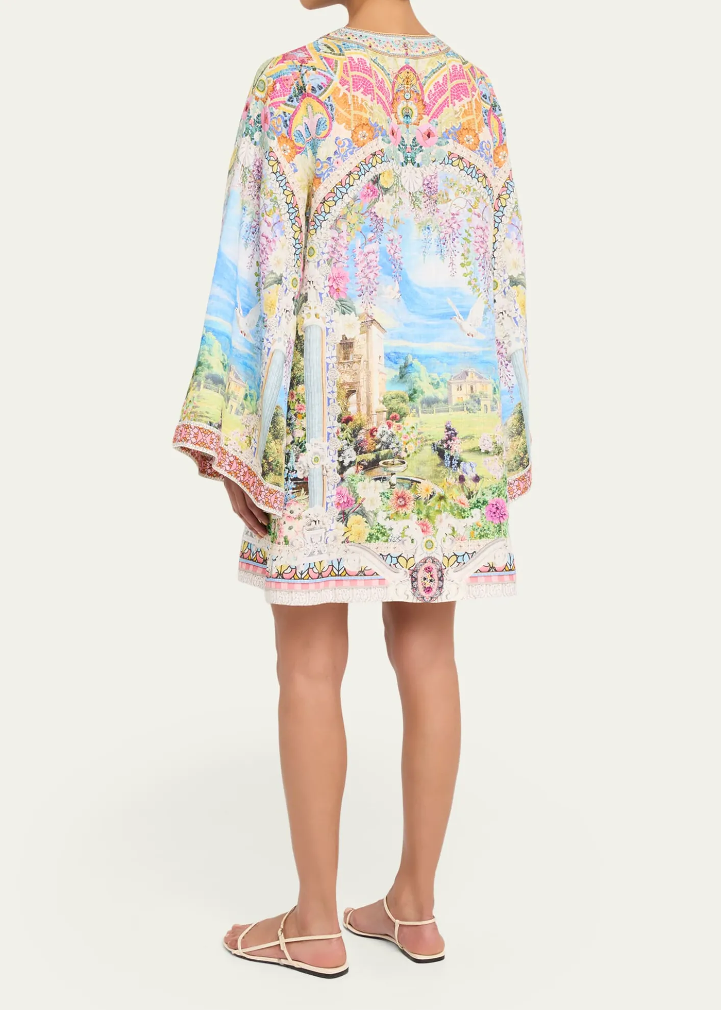 CamillaNavas Nouveau Deep V-Neck Short Kaftan