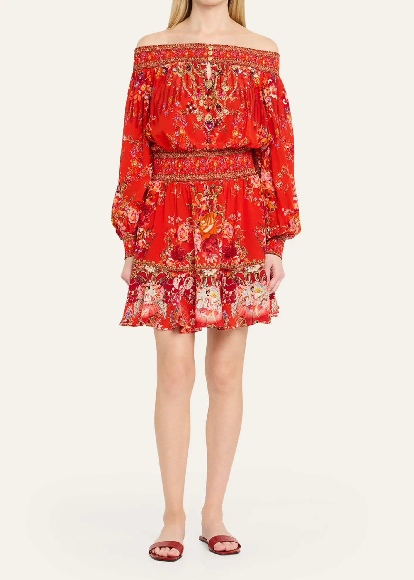 CamillaOle Ole Off-Shoulder Mini Dress