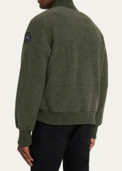 Canada GooseMen's Hudson Fleece Snap-Front Bomber Jacket