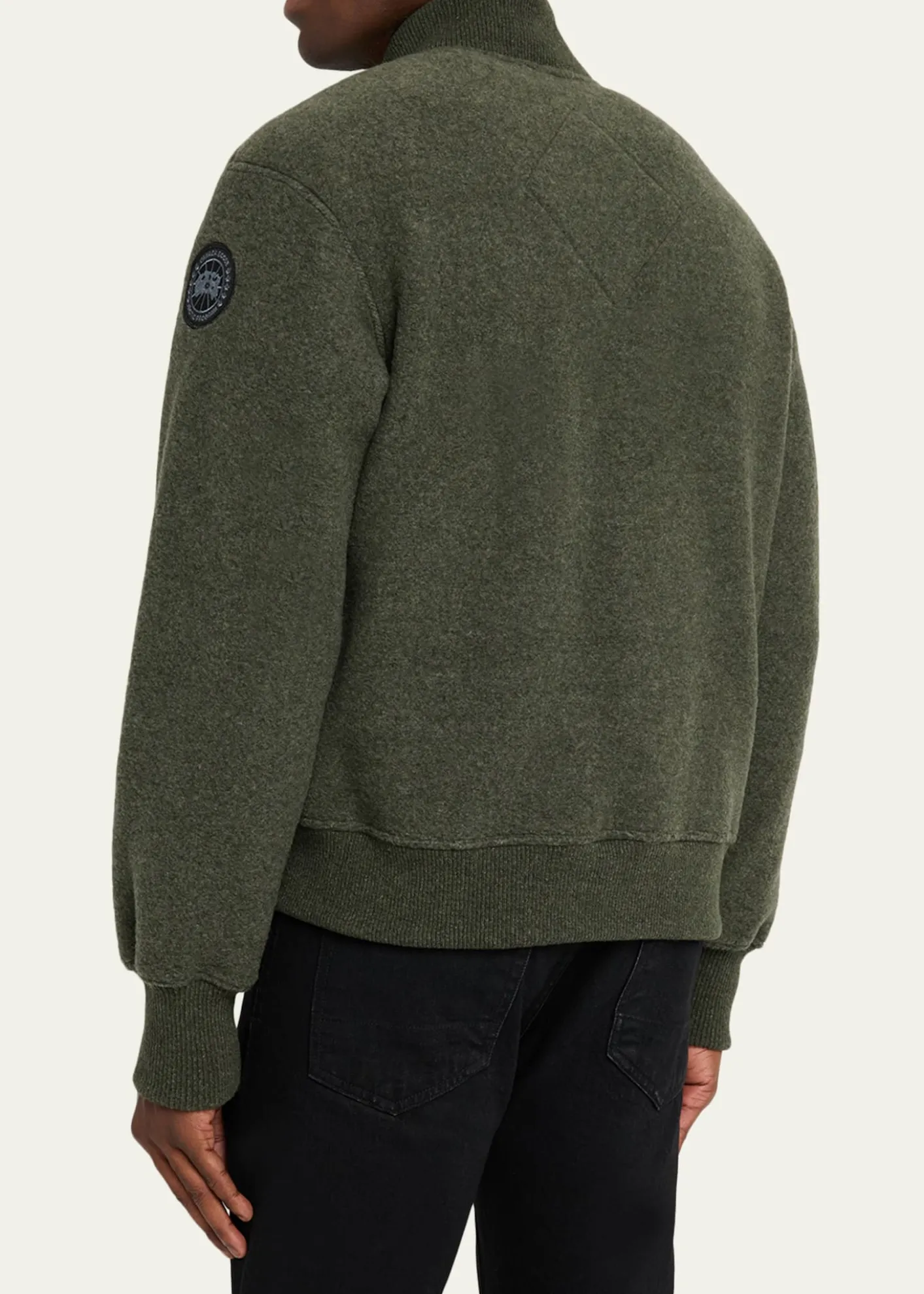 Canada GooseMen's Hudson Fleece Snap-Front Bomber Jacket