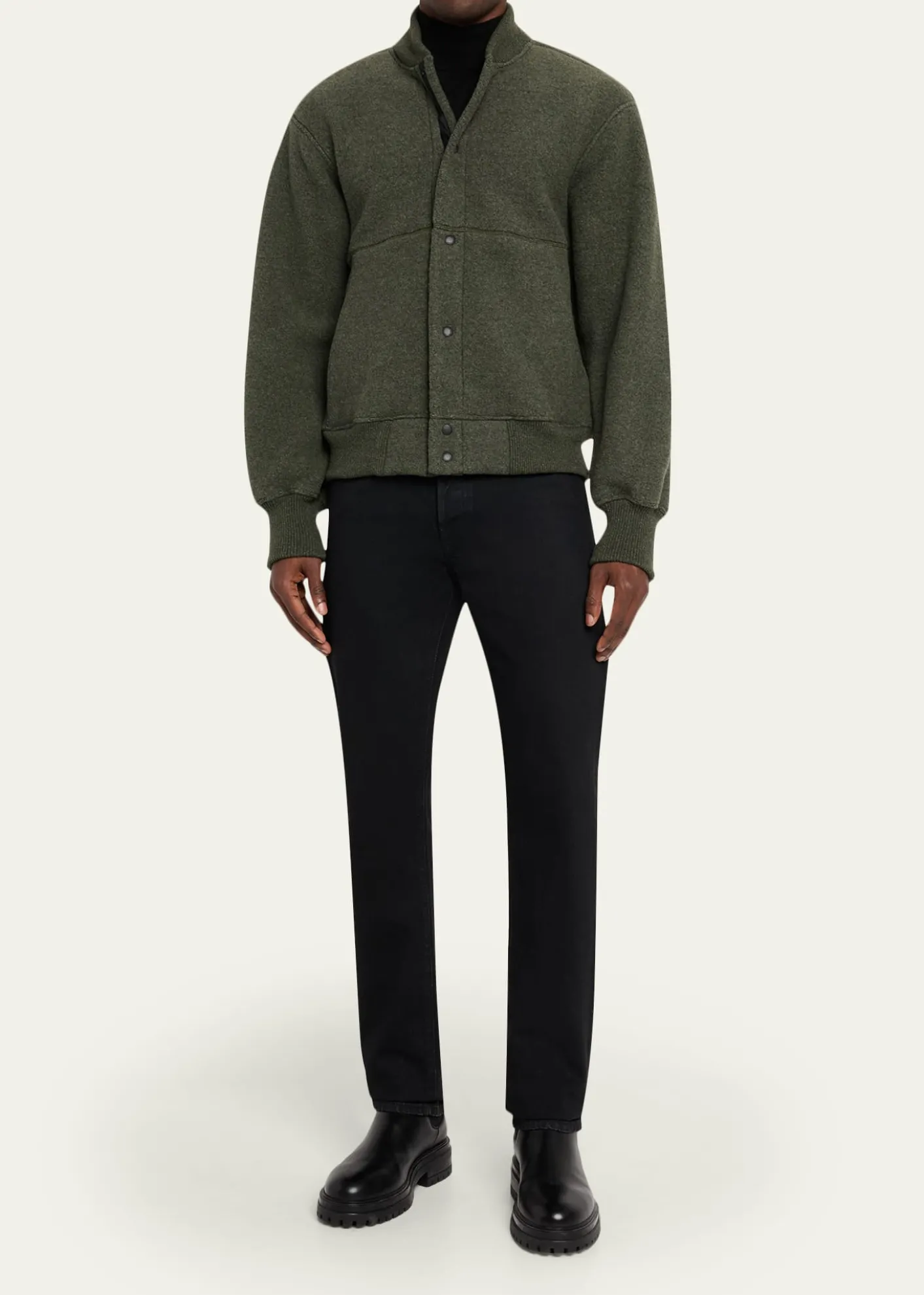 Canada GooseMen's Hudson Fleece Snap-Front Bomber Jacket