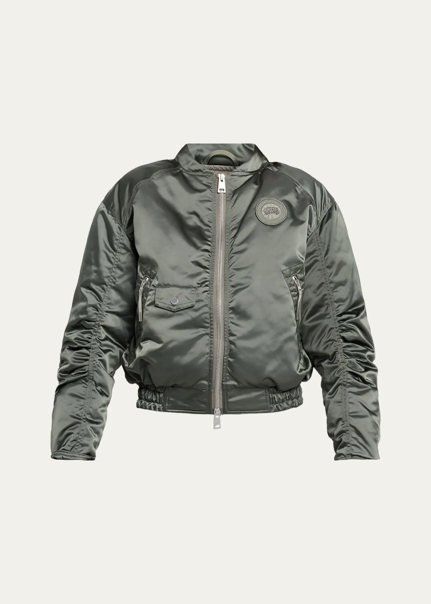 Canada GooseJade Down Satin Bomber Jacket