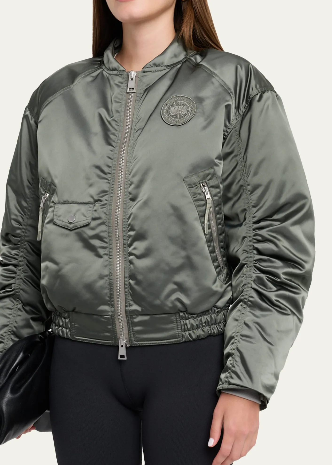 Canada GooseJade Down Satin Bomber Jacket