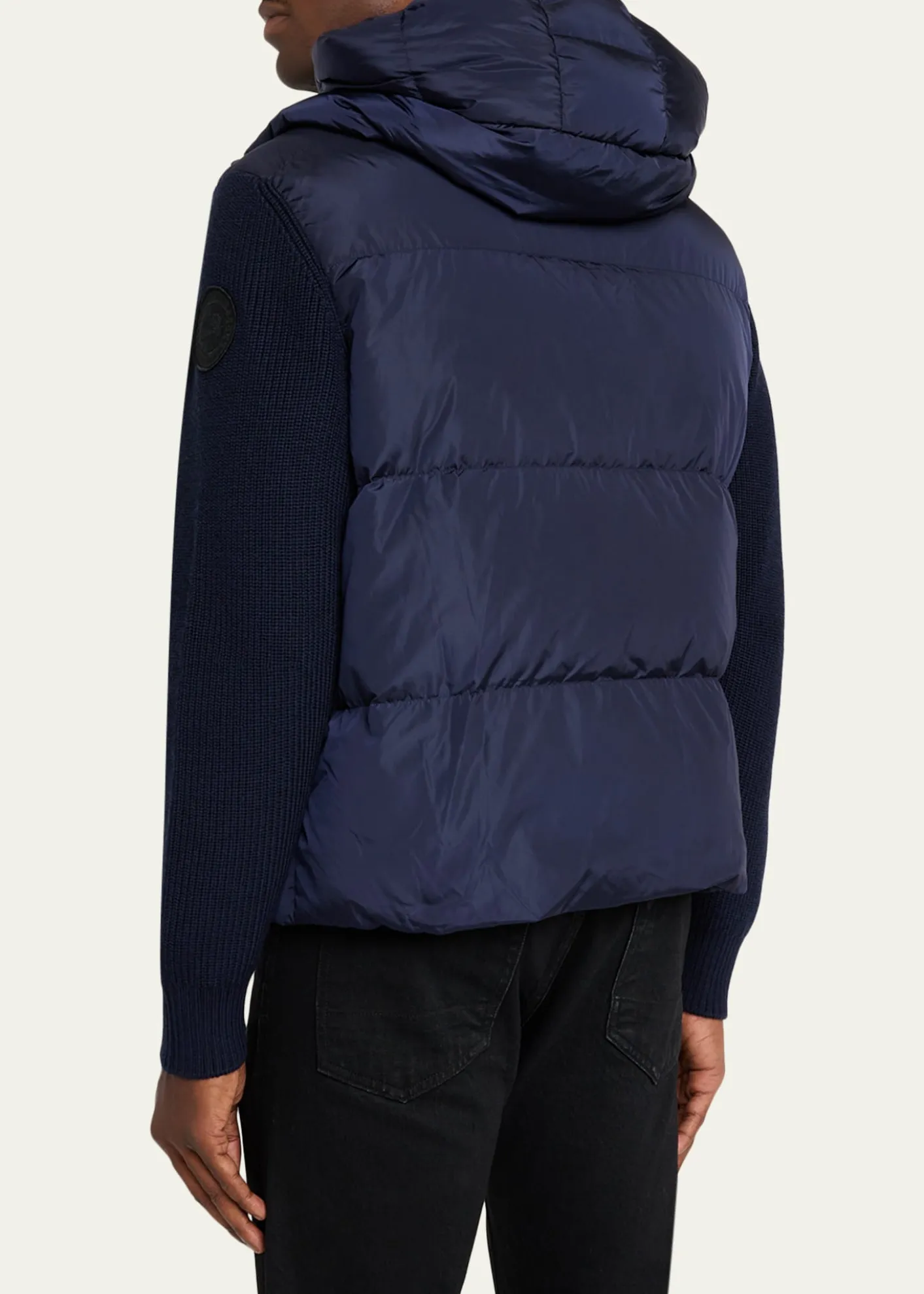 Canada GooseMen's HyBridge® Wool-Knit Nylon Down Hooded Jacket