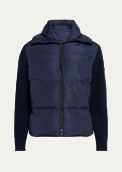 Canada GooseMen's HyBridge® Wool-Knit Nylon Down Hooded Jacket