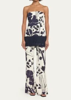 Cara CaraBenita Strapless Fringe Top