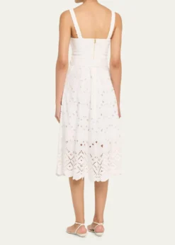 Cara CaraCalypso Embroidered A-Line Midi Dress