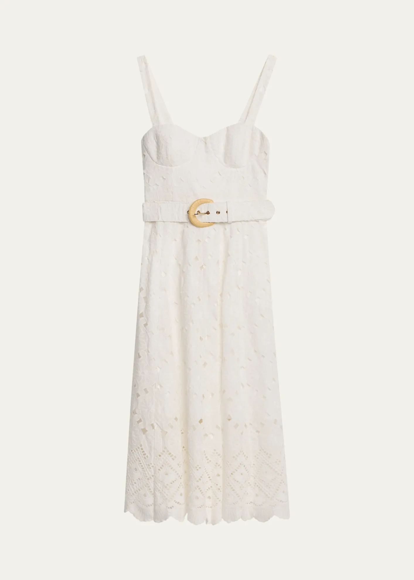 Cara CaraCalypso Embroidered A-Line Midi Dress