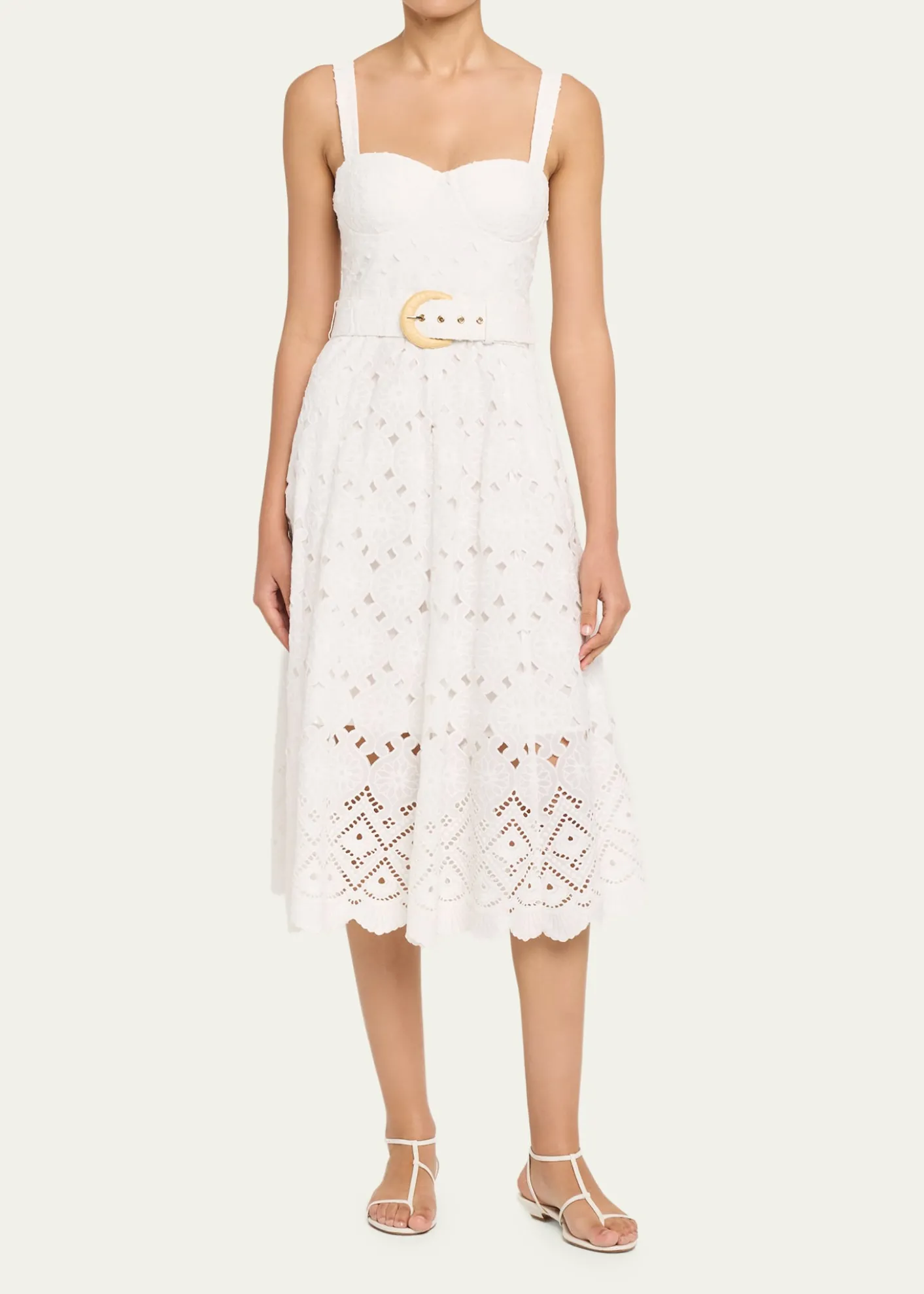 Cara CaraCalypso Embroidered A-Line Midi Dress