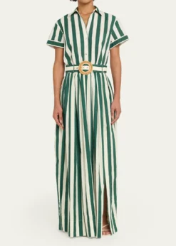 Cara CaraGreenfield Belted Cotton Maxi Skirt