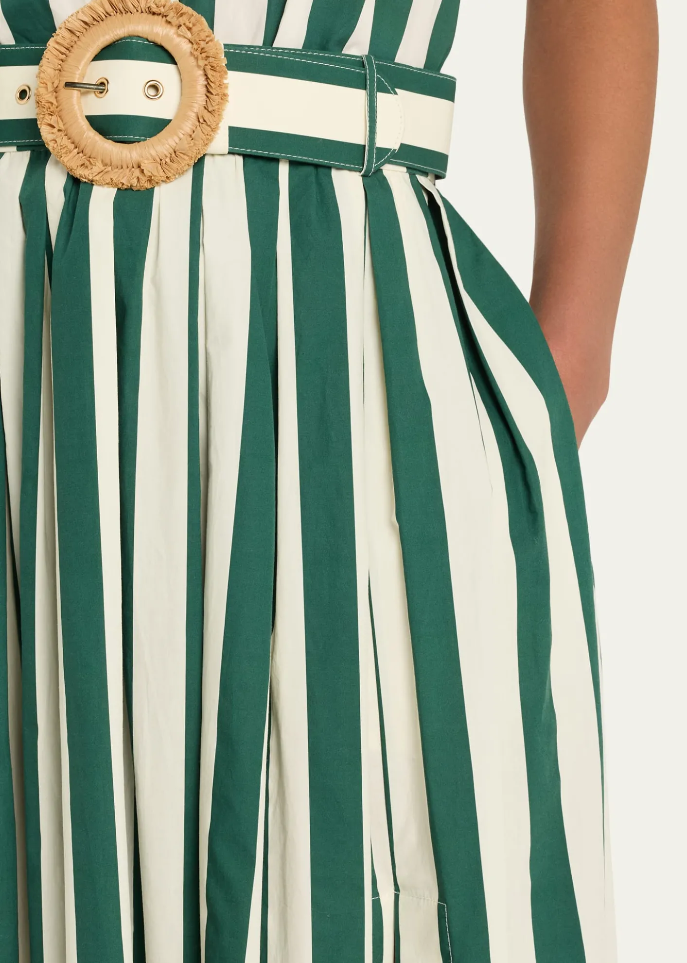 Cara CaraGreenfield Belted Cotton Maxi Skirt