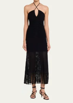 Cara CaraHawthorn Fringe Halter Dress