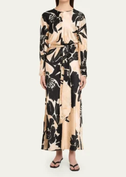 Cara CaraMontgomery Silk Midi Dress