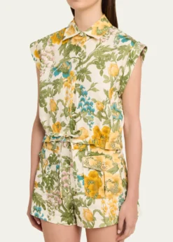 Cara CaraOctavia Floral Linen Top