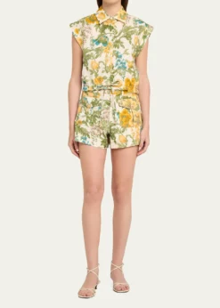 Cara CaraOctavia Floral Linen Top