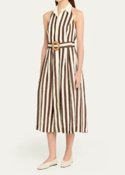 Cara CaraQuentin Belted Halter Midi Dress