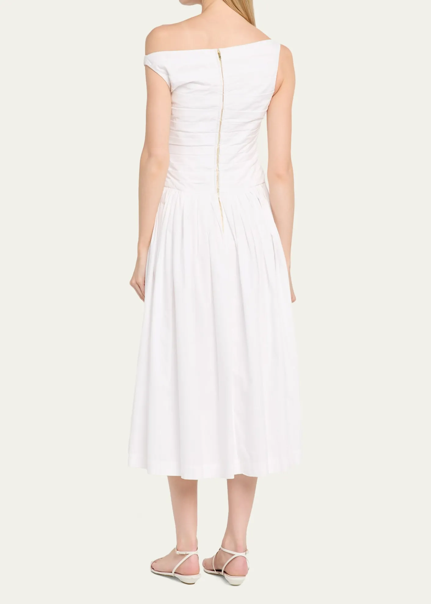 Cara CaraZora A-Line Poplin Midi Dress