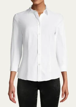 Carolina HerreraClassic Cotton Button-Front Shirt