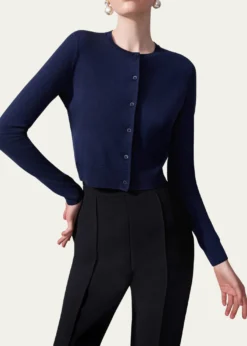 Carolina HerreraCrew-Neck Wool Cardigan