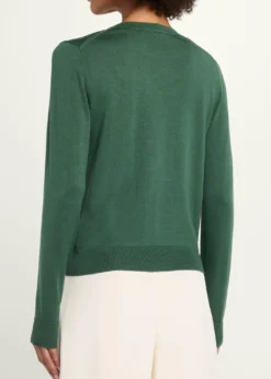 Carolina HerreraFloral Embroidered Silk-Cotton Crewneck Sweater