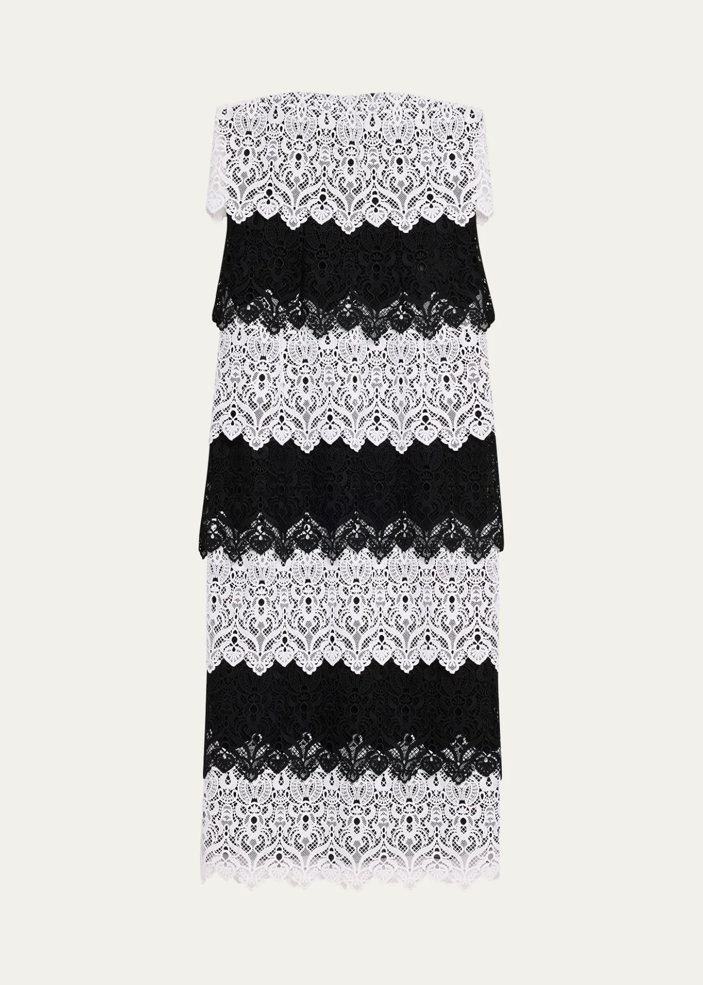 Carolina HerreraLace-Trim Strapless Maxi Dress