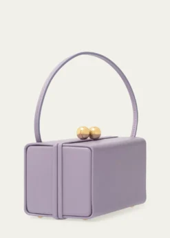 Carolina HerreraMimi Kiss-Lock Leather Top-Handle Bag