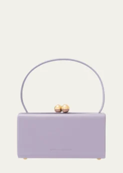 Carolina HerreraMimi Kiss-Lock Leather Top-Handle Bag