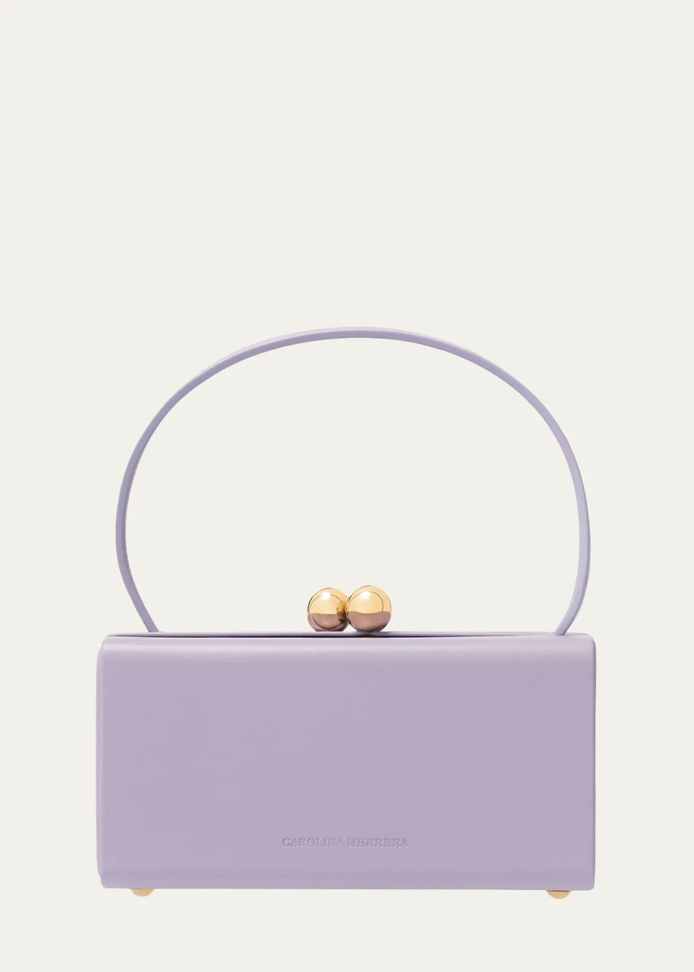 Carolina HerreraMimi Kiss-Lock Leather Top-Handle Bag