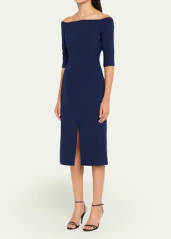 Carolina HerreraOff-Shoulder Midi Dress
