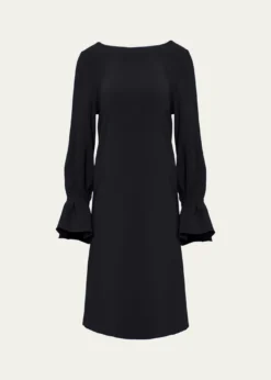Carolina HerreraRuffle-Cuff Shift Dress