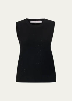 Carolina HerreraSequined Wool-Blended Tank Top